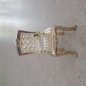 Vintage Godinger Silver Miniature Chair Decor Or Dollhouse